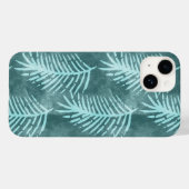 Turquoise groene waterverftechniek tropisch blad Case-Mate iPhone case (Achterkant (horizontaal))