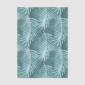 Turquoise groene waterverftechniek tropisch blad tissuepapier (Voorkant)