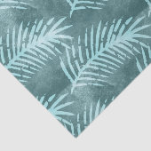 Turquoise groene waterverftechniek tropisch blad tissuepapier (Detail)