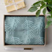 Turquoise groene waterverftechniek tropisch blad tissuepapier (Geschenk)