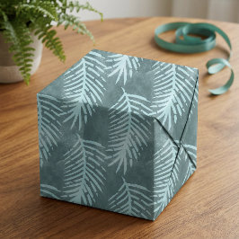 Turquoise groene waterverftechniek tropisch blad tissuepapier