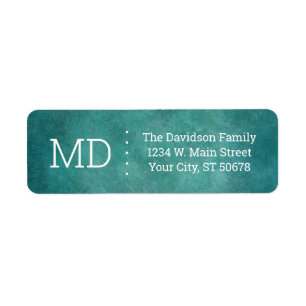 Turquoise Grunge Texture Etiket
