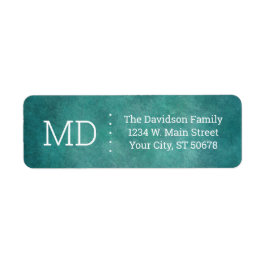 Turquoise grunge textuur etiket