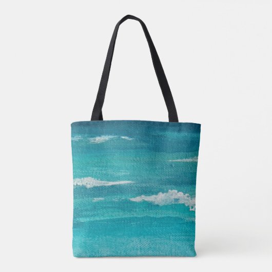 Turquoise Gulf Waters Art Shopping Tote Bag (Achterkant)