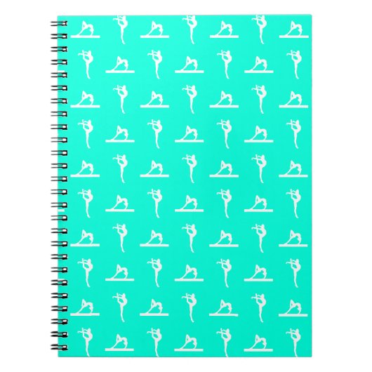 Turquoise Gymnastics-laptop Notitieboek (Voorkant)