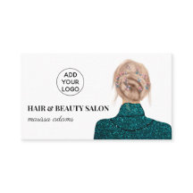 Turquoise haar beauty salon mode illustratie