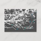 Turquoise Hanging Crane op het Aziatische huwelijk Plaatskaartje (Achterkant)