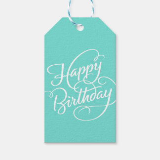 TURQUOISE HAPPY BIRTHDAY | GIFT-LABEL CADEAULABEL