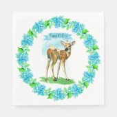 Turquoise Happy Easter Waterverf Herten Servet (Voorkant)