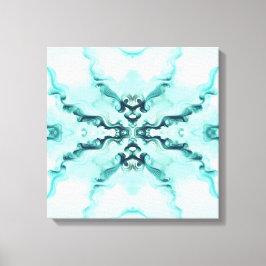 Turquoise Harmonie – Artistieke Dekbedovertrek Canvas Afdruk