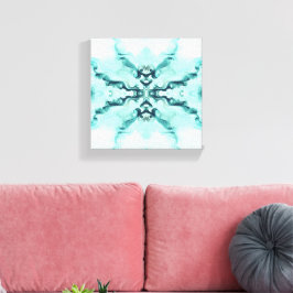 Turquoise Harmonie – Artistieke Dekbedovertrek Canvas Afdruk