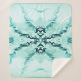 Turquoise Harmony – Artistic Duvet Cover Sherpa Deken