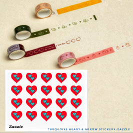 Turquoise Hart & Pijl Hart Sticker