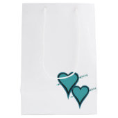 Turquoise Hart & Pijl Medium Cadeauzakje (Achterkant)