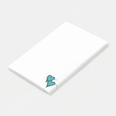Turquoise Hart & Pijl Post-it® Notes (Schuin)