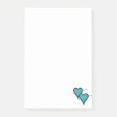 Turquoise Hart & Pijl Post-it® Notes (Voorkant)