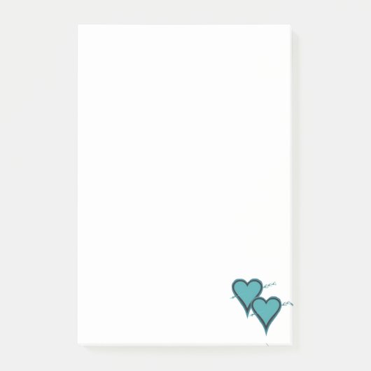 Turquoise Hart & Pijl Post-it® Notes (Voorkant)