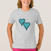 Turquoise Hart & Pijl T-shirt (Voorkant)
