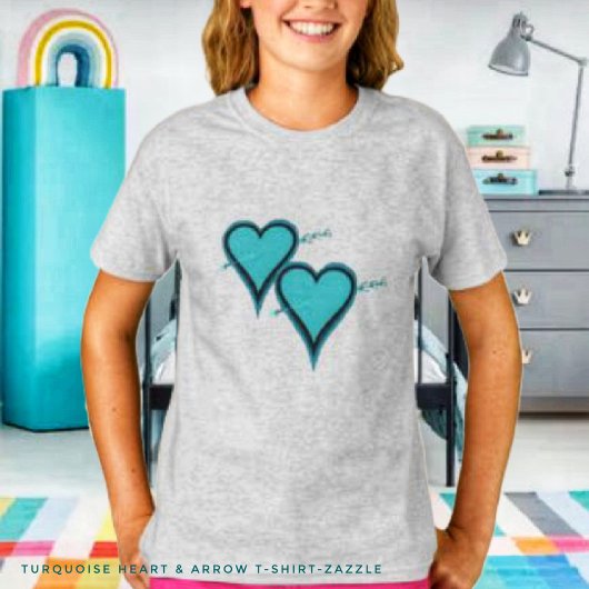Turquoise Hart & Pijl T-shirt
