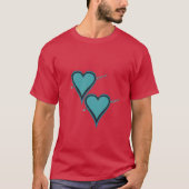 Turquoise Hart & Pijl T-shirt (Voorkant)