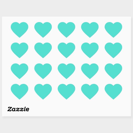 Turquoise Hart Sticker (Vel)