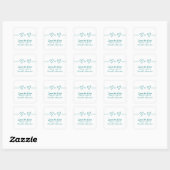 Turquoise Hart Vergelijking Save the Date Stickers (Vel)