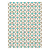 Turquoise harten met kroon tafelkleed (Voorkant)