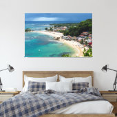 Turquoise Haven of Morro de São Paulo Canvas Afdruk (Insitu (Slaapkamer))