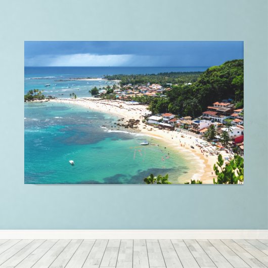 Turquoise Haven of Morro de São Paulo Canvas Afdruk (Insitu (Houten vloer))