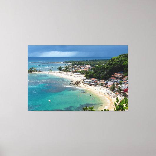 Turquoise Haven of Morro de São Paulo Canvas Afdruk (Voorkant)