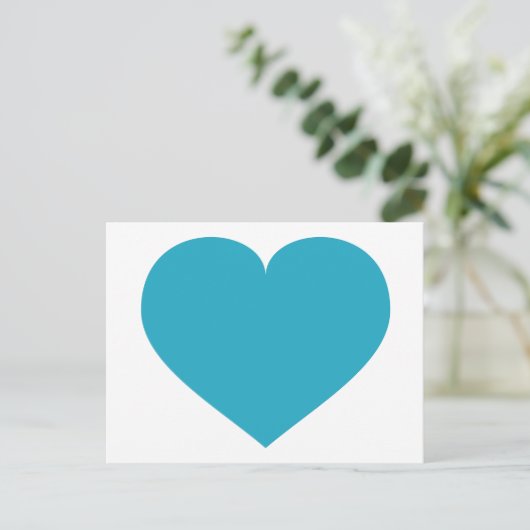 Turquoise Heart Briefkaart (Staand voorkant)