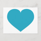 Turquoise Heart Briefkaart (Voorkant)