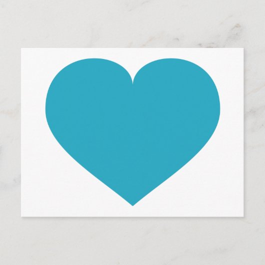 Turquoise Heart Briefkaart (Voorkant)