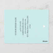 Turquoise Heart Hartelijk dank voor uw bestelling Briefkaart (Achterkant)