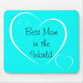 Turquoise Heart Mousepad Muismat (Voorkant)