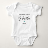 Turquoise Heart, word jij mijn godmoeder voorstel? Romper (Voorkant)