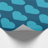 Turquoise Hearts Cadeaupapier (Hoek)