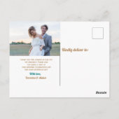 Turquoise Hearts Design Bedankt Briefkaart (Achterkant)