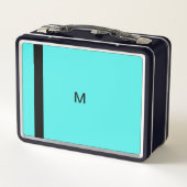 Turquoise hedendaags modern minimalistisch monogra (Achterkant)