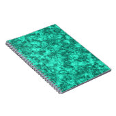Turquoise helder marmerpatroon notitieboek (Rechterzijde)