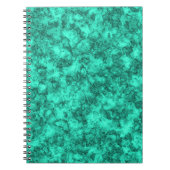 Turquoise helder marmerpatroon notitieboek (Voorkant)
