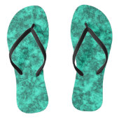 Turquoise helder marmerpatroon teenslippers (Voetbed)