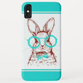 Turquoise Hipster Easter Bunny | FEESTDAGEN Case-Mate iPhone Case