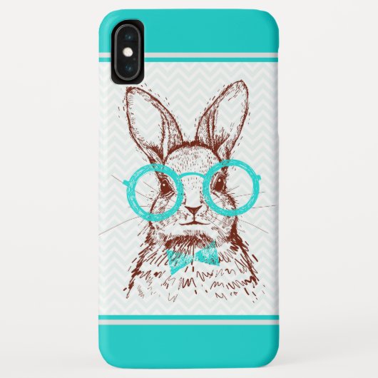 Turquoise Hipster Easter Bunny | FEESTDAGEN Case-Mate iPhone Case (Achterkant)