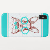 Turquoise Hipster Easter Bunny | FEESTDAGEN Case-Mate iPhone Case (Achterkant (horizontaal))