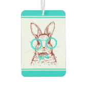 Turquoise Hipster Easter Bunny | FEESTDAGEN Luchtverfrisser (Achterkant)