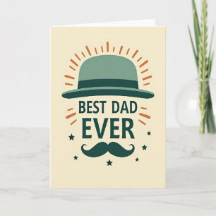 Turquoise Hoed Beste Papa Ooit Kaart
