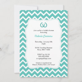 Turquoise Hoefijzers Vrijgezellenfeest Invite Chev Kaart