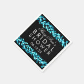 Turquoise Hollywood Glam Vrijgezellenfeest Favorie Servetten (Hoek)