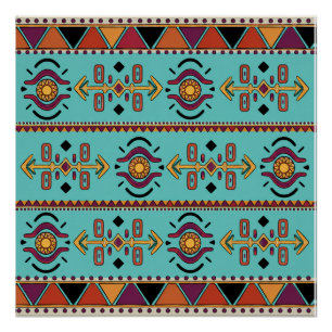 Turquoise Horizon Perfect Poster